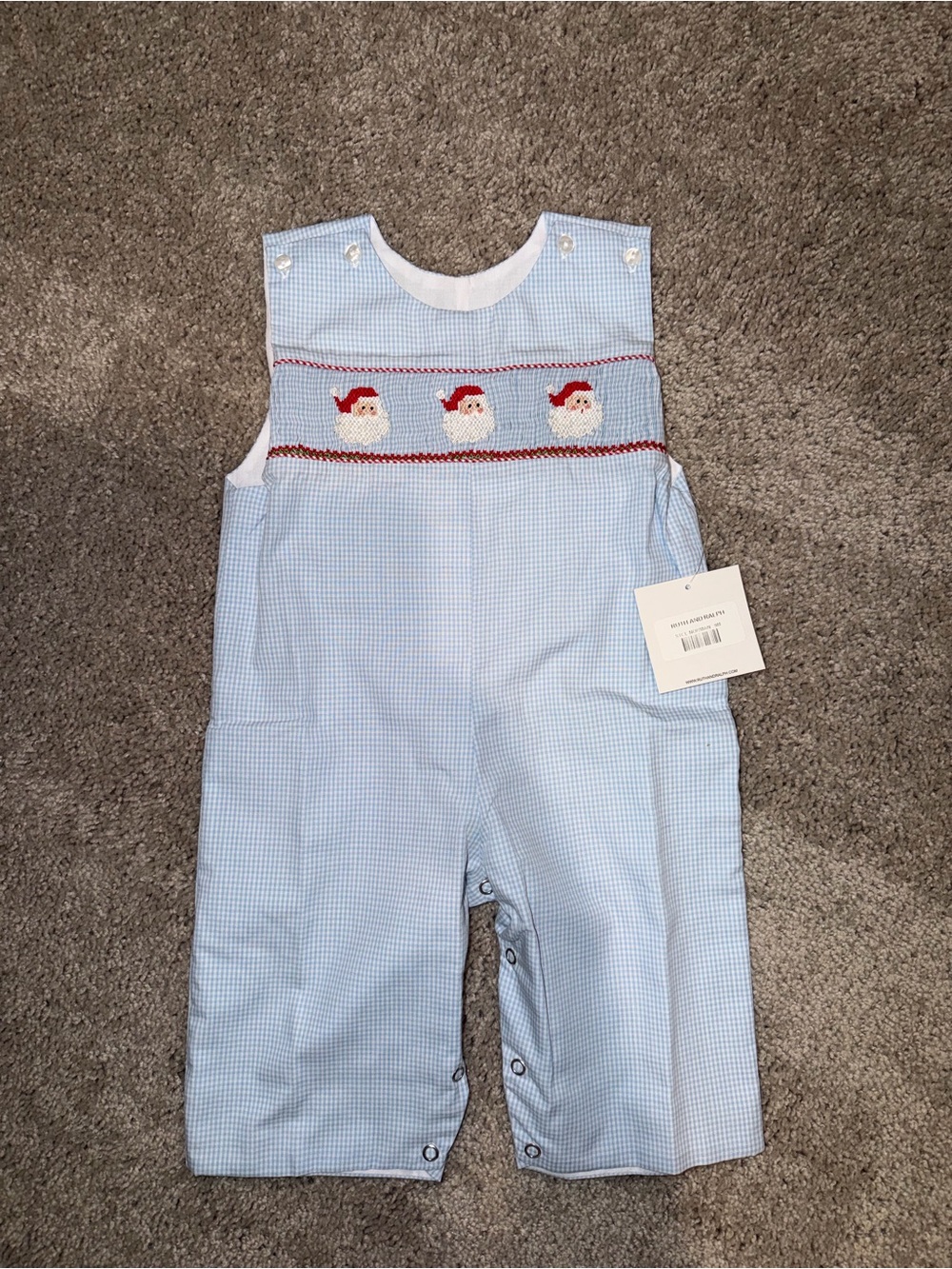 Ruth and Ralph smocked Santa Jon Jon